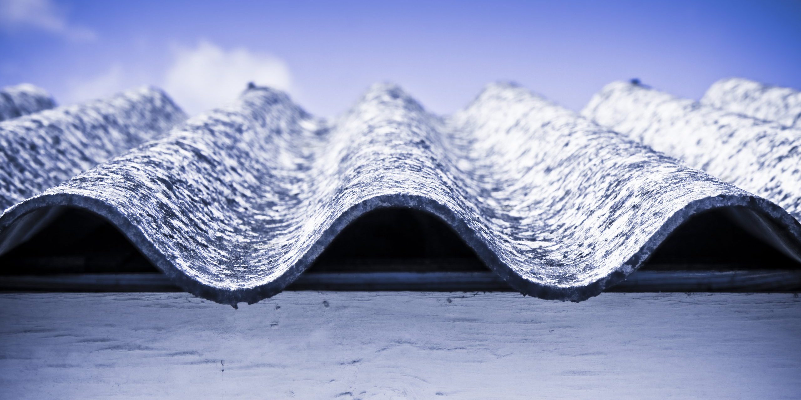 Dangerous asbestos roof.