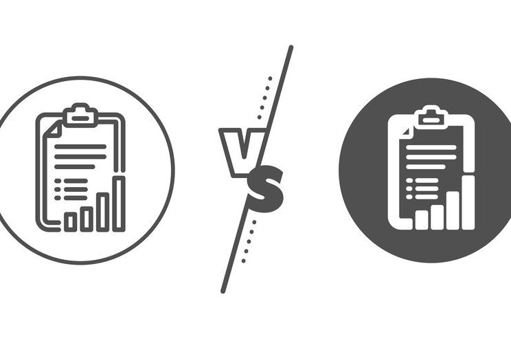 Checklist line icon. Graph chart sign. Vector