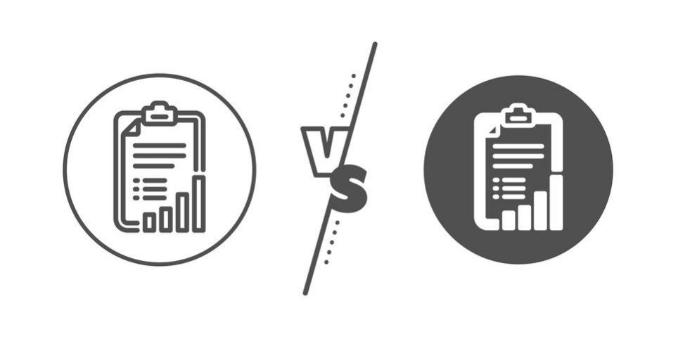 Checklist line icon. Graph chart sign. Vector
